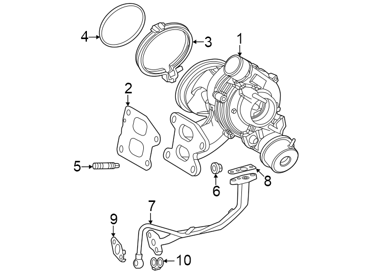 Diagram Engine / transaxle. Turbocharger & components. for your 2022 Toyota Sequoia   