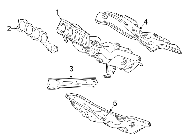 Diagram Exhaust system. Manifold. for your 2022 Toyota Highlander   