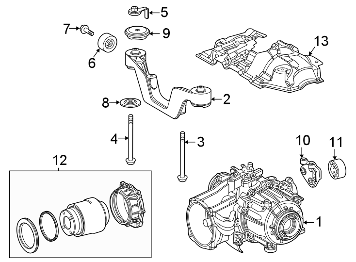 Diagram Rear suspension. Axle & differential. for your 2006 Toyota Tacoma 4.0L V6 A/T 4WD Base Extended Cab Pickup Fleetside 