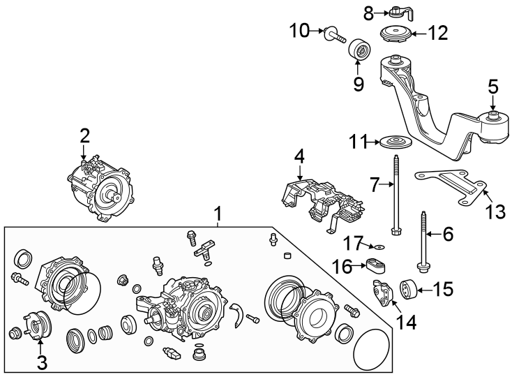 Diagram Rear suspension. Axle & differential. for your 2006 Toyota Tacoma 4.0L V6 A/T 4WD Base Extended Cab Pickup Fleetside 