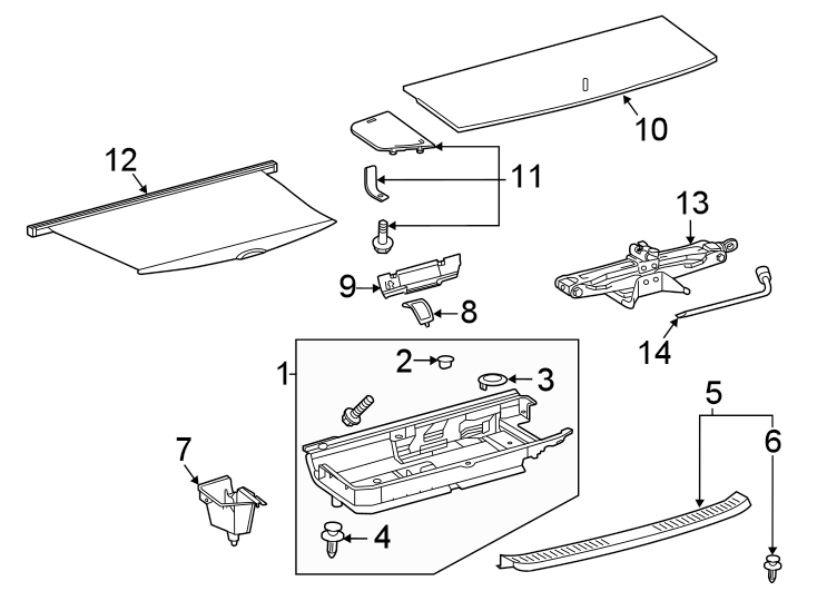 Diagram Rear body & floor. Interior trim. for your 2020 Toyota RAV4   