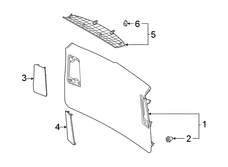 Diagram Lift gate. Interior trim. for your 2022 Toyota Prius Prime  XLE Hatchback 