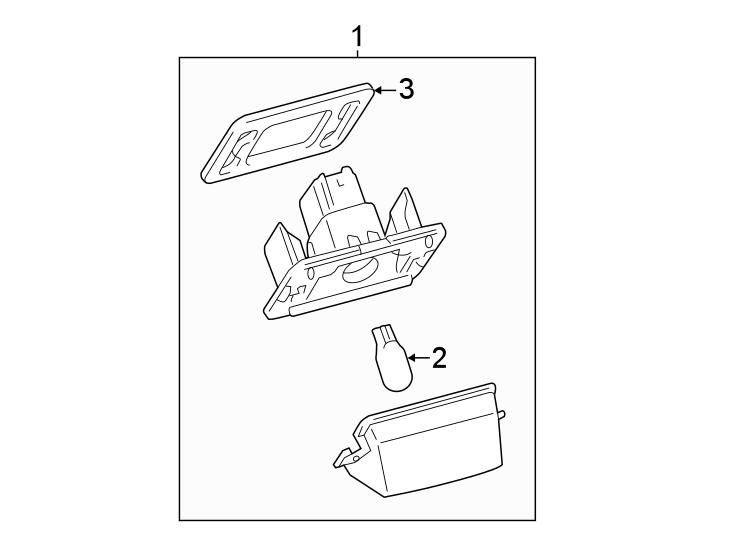 Diagram Rear lamps. License lamps. for your 2022 Toyota Venza   