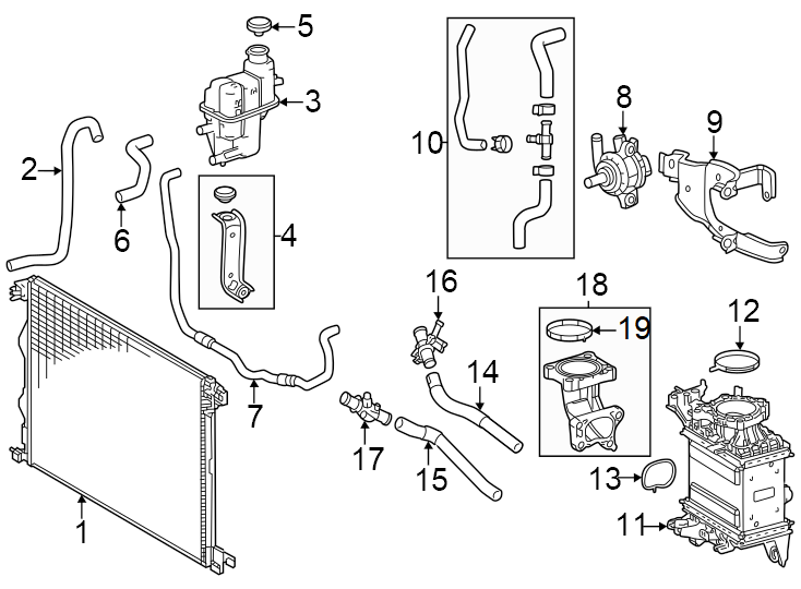 Diagram Inverter cooling components. for your 2003 Toyota Camry   