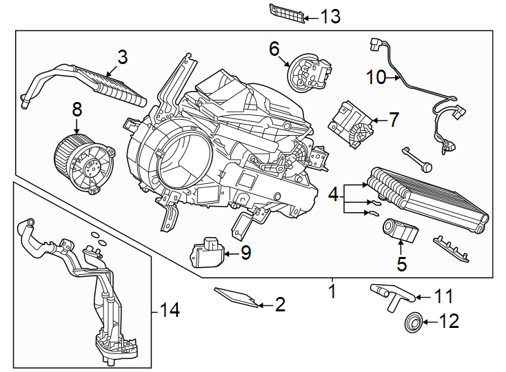 Diagram Air conditioner & heater. Rear heater. for your 2008 Toyota Camry   