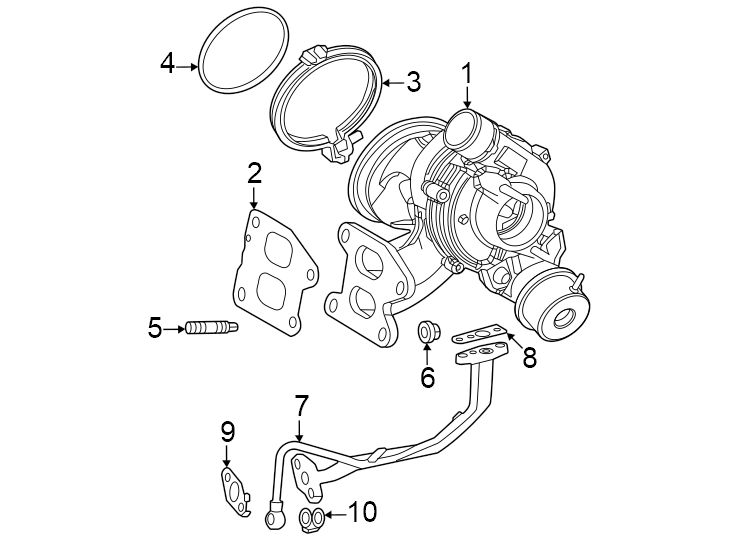 Diagram Engine / transaxle. Turbocharger & components. for your 2022 Toyota Sequoia   