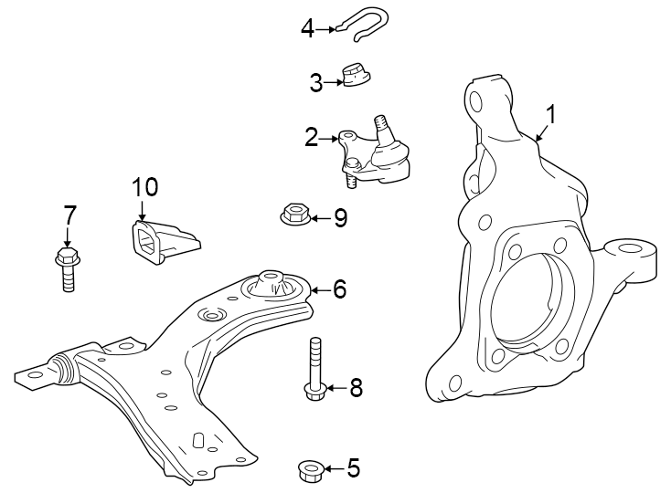 Diagram Front suspension. Suspension components. for your 2004 Toyota Echo   