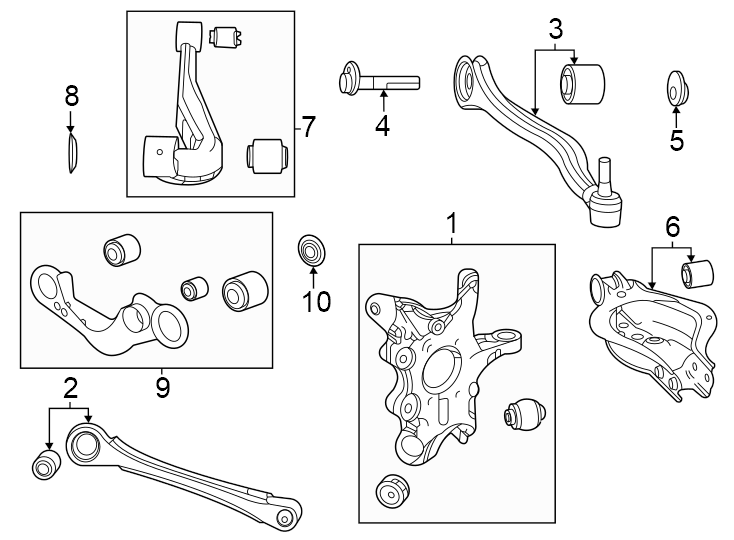 Diagram Rear suspension. Suspension components. for your 2005 Toyota Solara 2.4L A/T SE COUPE 