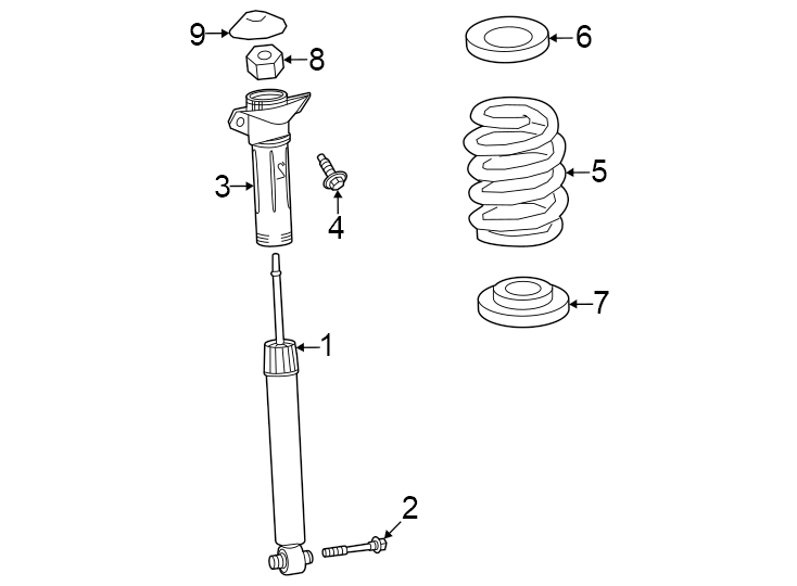 Diagram Rear suspension. Shocks & components. for your 2018 Toyota Prius Prime   