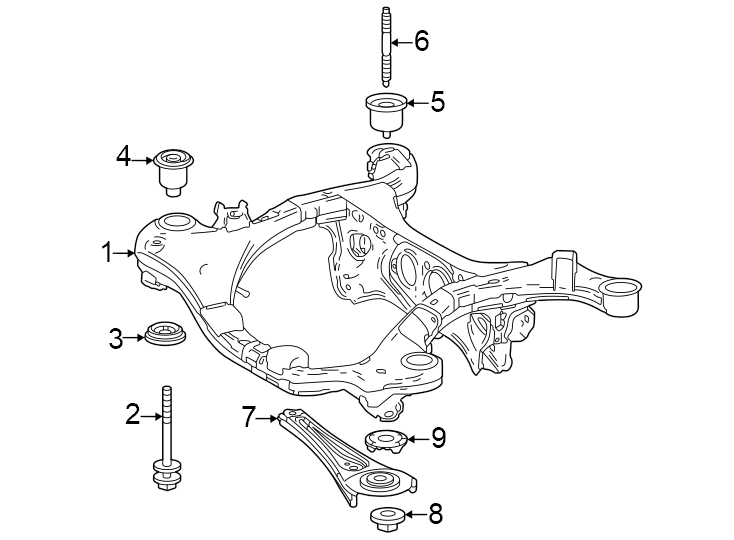 Diagram Rear suspension. Suspension mounting. for your 2004 Toyota Avalon   