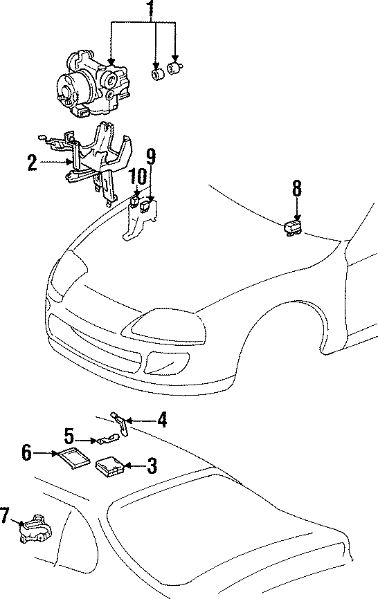 Diagram ELECTRICAL. ABS COMPONENTS. for your 1994 Toyota Corolla   