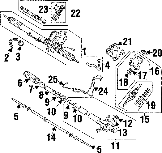 Diagram STEERING GEAR & LINKAGE. for your Toyota Supra  