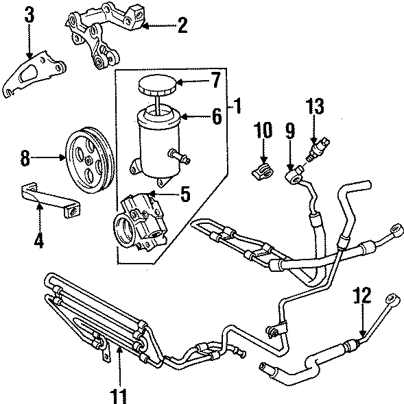 Diagram STEERING GEAR & LINKAGE. PUMP & HOSES. for your 1986 Toyota Supra   