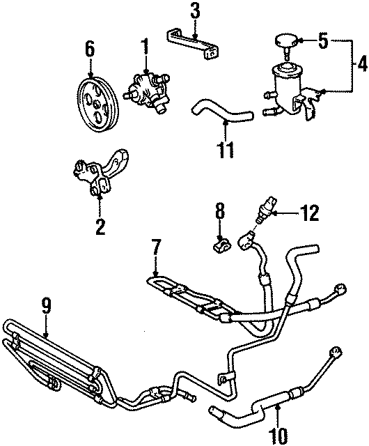 Diagram STEERING GEAR & LINKAGE. PUMP & HOSES. for your Toyota Supra  