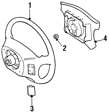 Diagram STEERING WHEEL & TRIM. for your 1990 Toyota Supra   