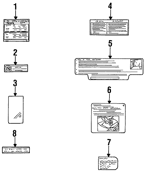 Diagram INFORMATION LABELS. for your 1997 Toyota Supra  Twin Turbo Hatchback 