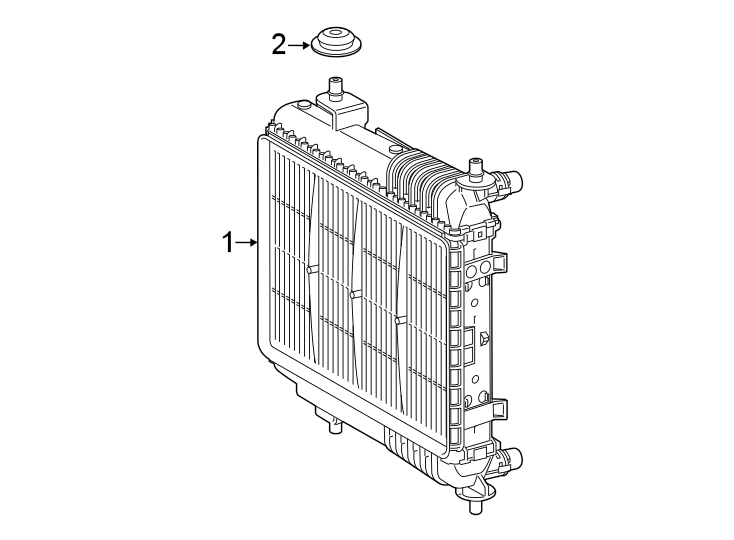 Diagram RADIATOR & COMPONENTS. for your 2008 Toyota Tundra  Base Extended Cab Pickup Fleetside 