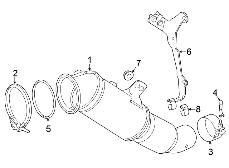Diagram EXHAUST SYSTEM. EXHAUST COMPONENTS. for your 2017 Toyota Tundra   
