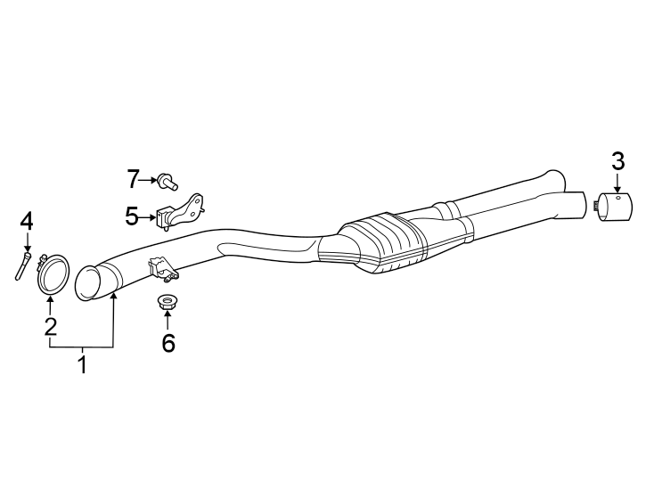 Diagram EXHAUST SYSTEM. EXHAUST COMPONENTS. for your 2011 Toyota Tundra 4.6L V8 A/T RWD Base Extended Cab Pickup Fleetside 