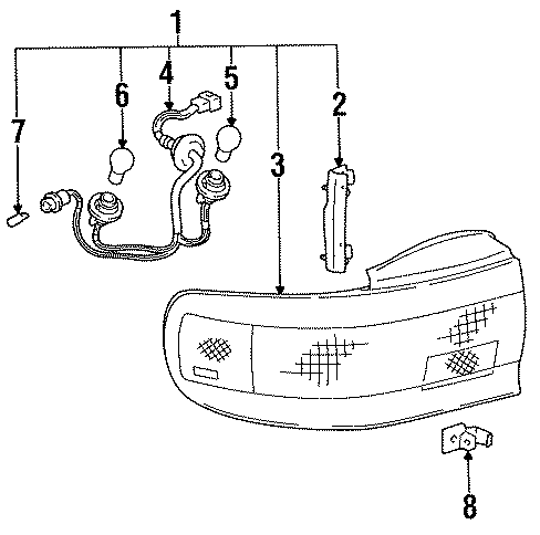 Diagram REAR LAMPS. TAIL LAMPS. for your Toyota Camry  