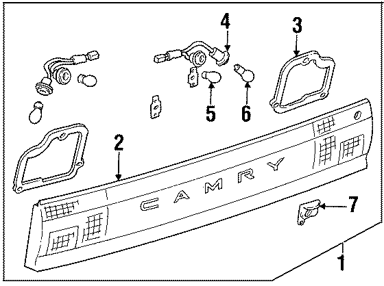 Diagram REAR LAMPS. BACKUP LAMPS. for your Toyota Camry  