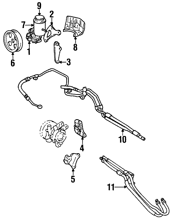Diagram STEERING GEAR & LINKAGE. PUMP & HOSES. for your 1997 Toyota 4Runner   