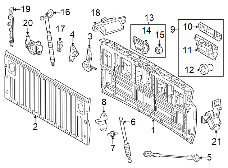 Diagram W/POWER tail gate. for your 2015 Toyota Prius Plug-In   