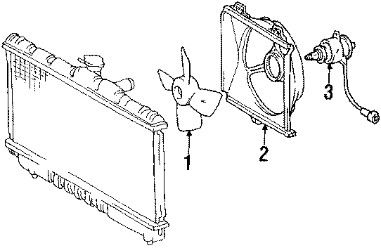 Diagram COOLING FAN. for your 2001 Toyota Corolla   