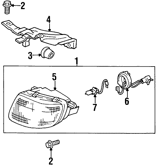 Diagram FRONT LAMPS. FOG LAMPS. for your 2019 Toyota Camry   