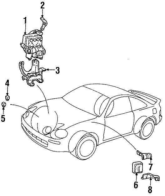 Diagram ELECTRICAL. ABS COMPONENTS. for your 2008 Toyota Corolla   