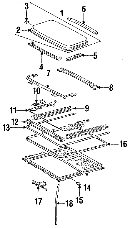 Diagram SUNROOF. for your 2003 Toyota Avalon   