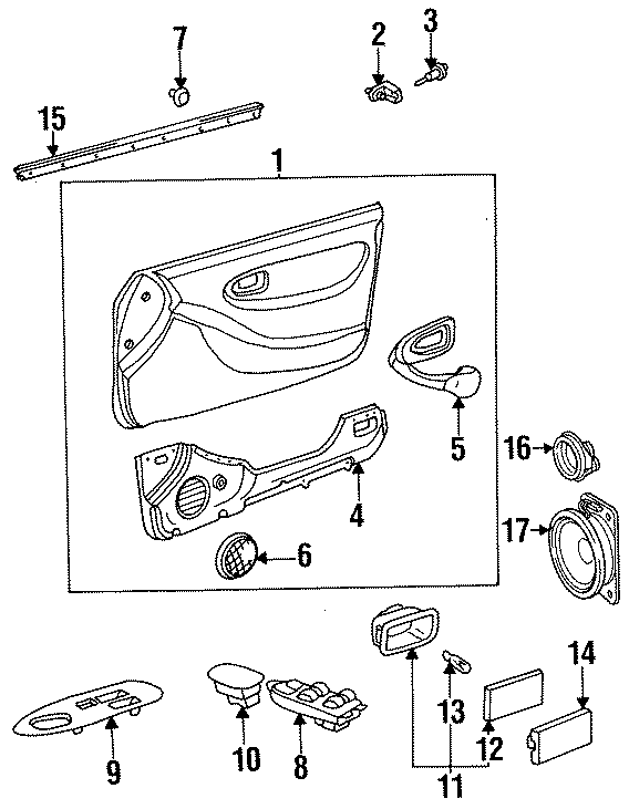 Diagram DOOR. INTERIOR TRIM. for your 2010 Toyota Venza   