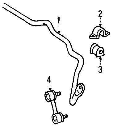 Diagram FRONT SUSPENSION. STABILIZER BAR & COMPONENTS. for your 1986 Toyota PickUp   