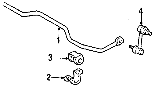 Diagram REAR SUSPENSION. STABILIZER BAR & COMPONENTS. for your Toyota