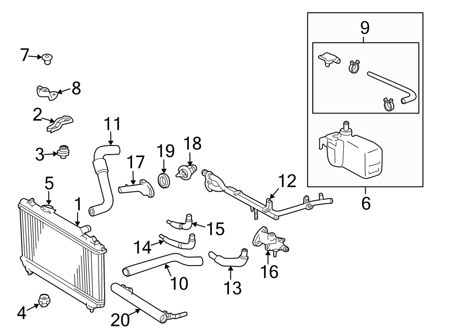 Diagram RADIATOR & COMPONENTS. for your 2015 Toyota Tundra  Platinum Crew Cab Pickup Fleetside 