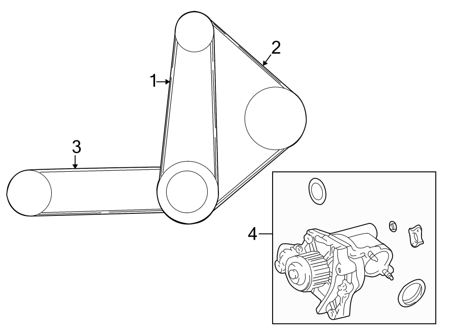 Diagram BELTS & PULLEYS. WATER PUMP. for your 1985 Toyota Camry   