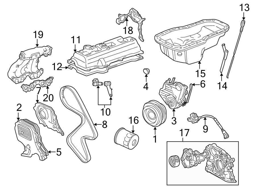 Diagram ENGINE / TRANSAXLE. ENGINE PARTS. for your 2011 Toyota Tacoma  Base Extended Cab Pickup Fleetside 