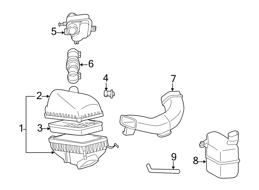 Diagram ENGINE / TRANSAXLE. AIR INTAKE. for your 2019 Toyota Corolla   