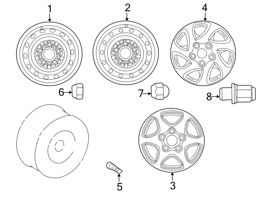 Diagram WHEELS. for your Toyota