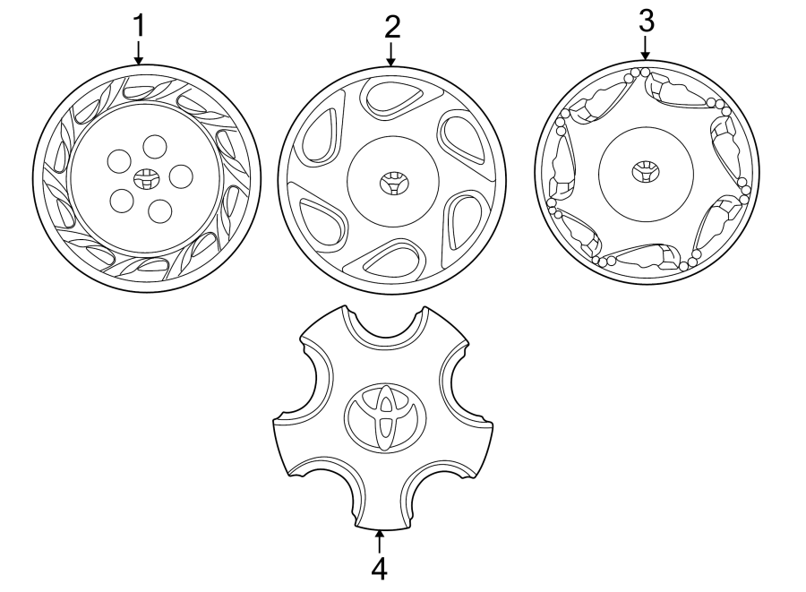 Diagram WHEELS. COVERS & TRIM. for your 2019 Toyota Avalon   