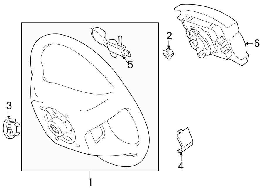 Diagram STEERING WHEEL & TRIM. for your 2016 Toyota 4Runner  Trail Sport Utility 