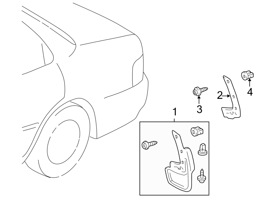 Diagram QUARTER PANEL. EXTERIOR TRIM. for your Toyota