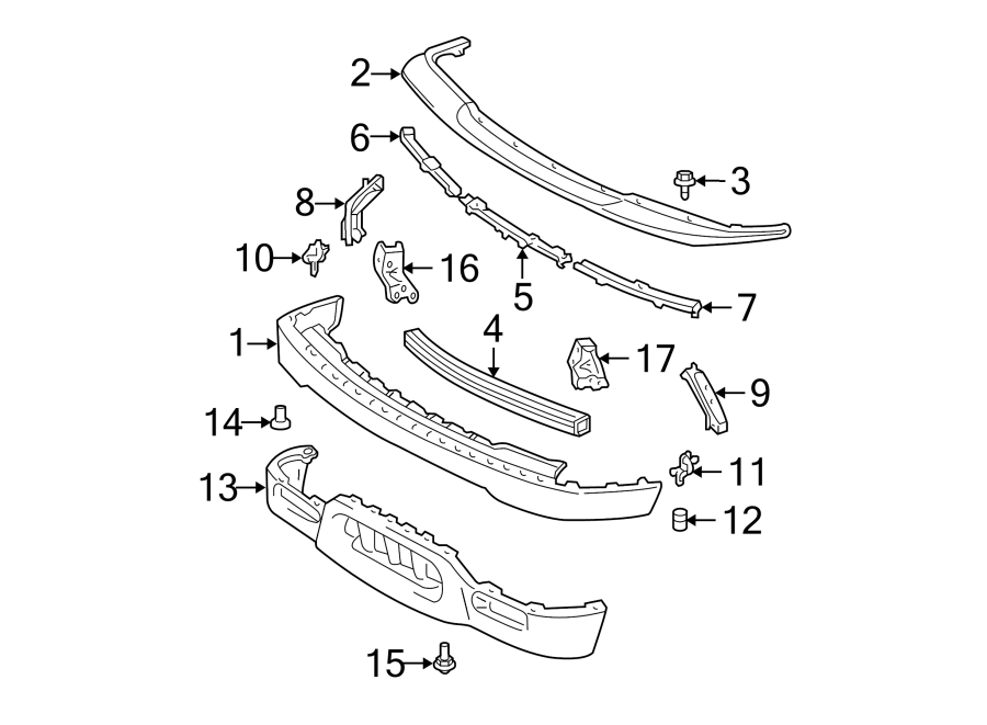 Diagram FRONT BUMPER. BUMPER & COMPONENTS. for your 2003 Toyota Echo   