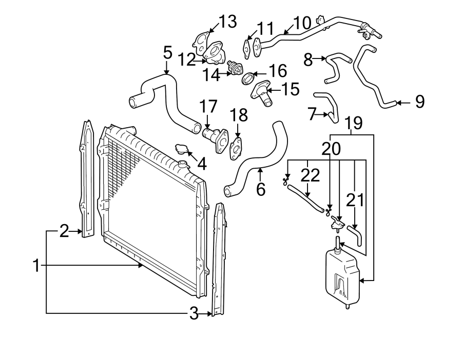 Diagram Seats & tracks. Radiator & components. for your 1997 Toyota Tacoma  Base Standard Cab Pickup Fleetside 