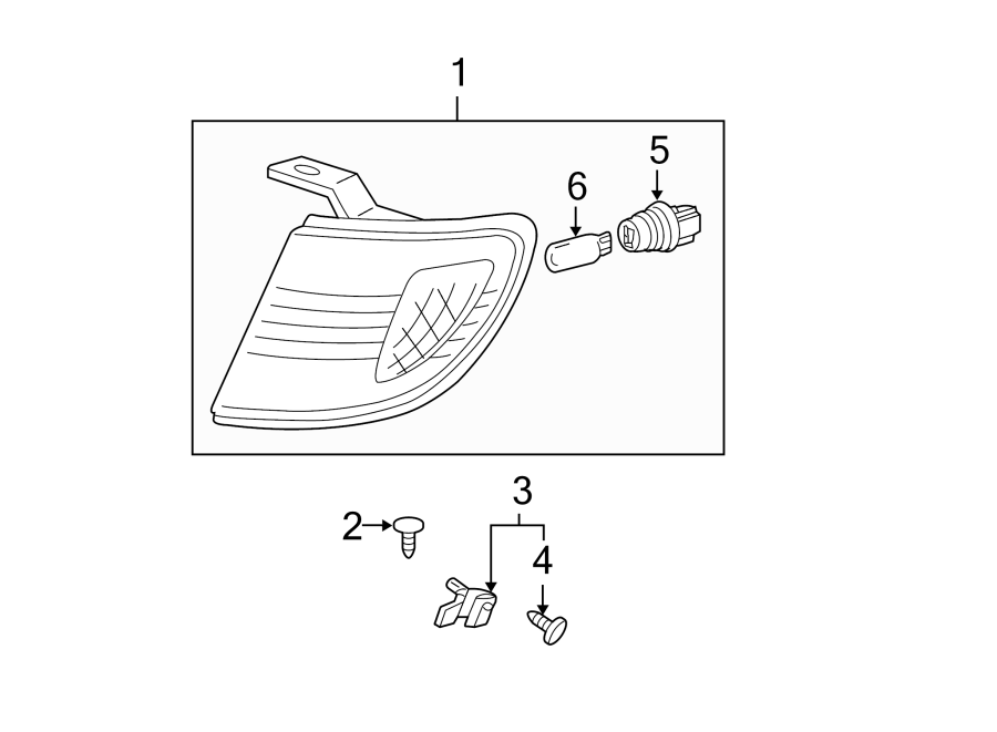 Diagram FRONT LAMPS. PARK & SIDE MARKER LAMPS. for your 2003 Toyota Tacoma 2.7L A/T 4WD Base Standard Cab Pickup Stepside 