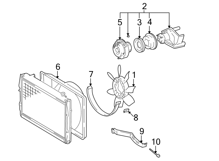 Diagram COOLING FAN. for your 1996 Toyota Avalon   