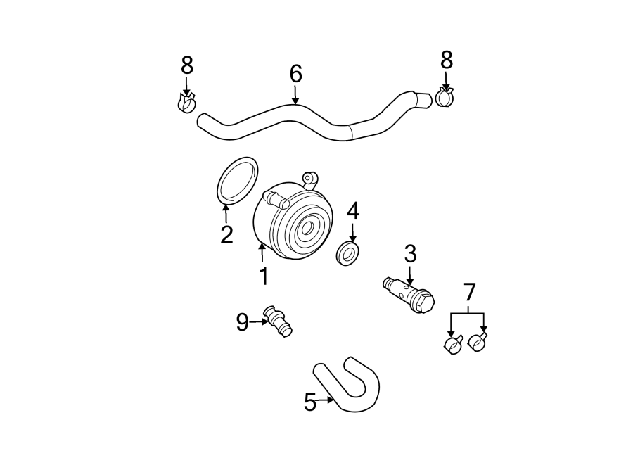 Diagram OIL COOLER. for your 2012 Toyota Tacoma 4.0L V6 M/T RWD Base Standard Cab Pickup Fleetside 