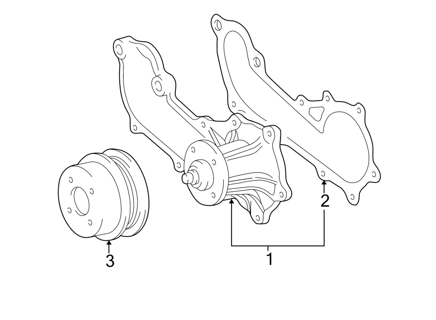 Diagram WATER PUMP. for your 2023 Toyota Highlander   