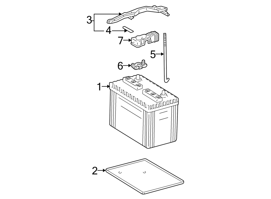 Diagram BATTERY. for your Toyota