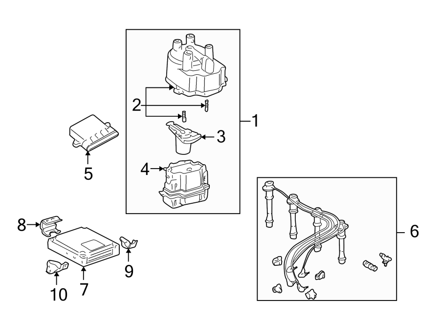 Diagram IGNITION SYSTEM. for your 1995 Toyota Camry   